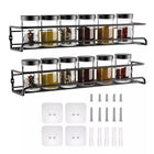 Kitchen Spice Rack Wall Mounted Inside Cupboard Adhesive Spice Organiser 2/4pcs