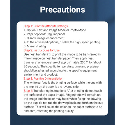 100 Sheets A4 Thermal Transfer Paper Premium Quality High Speed Quick Dry