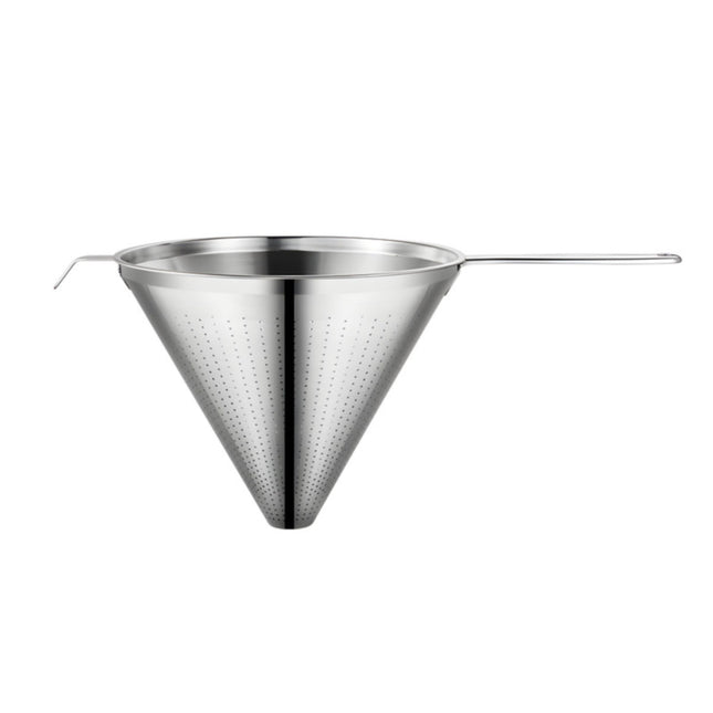 Stainless Steel Cone Filter Funnel 23cm Wide Kitchen Strainer Tool