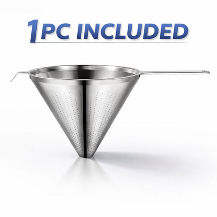 304 Stainless Steel Cone Filter Funnel 23cm Wide