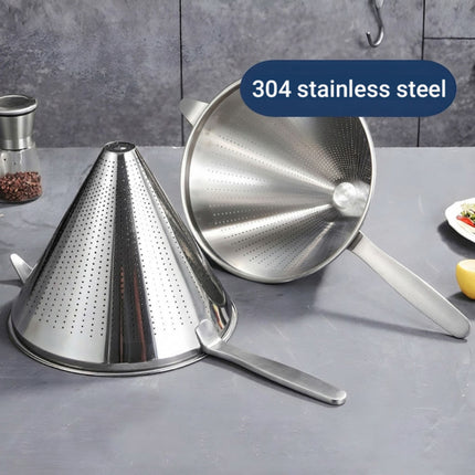 304 Stainless Steel Cone Filter Funnel 23cm Wide