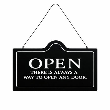 Wooden Open Closed Hanging Shop Signs 2 Pack 20x10cm