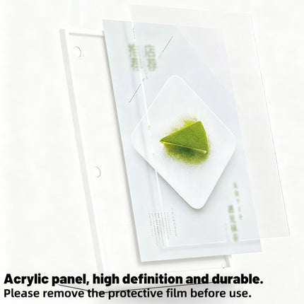 4PCS A4 Desktop Display Stand Holder 21.7x31cm Durable for Menu Price Sign Card