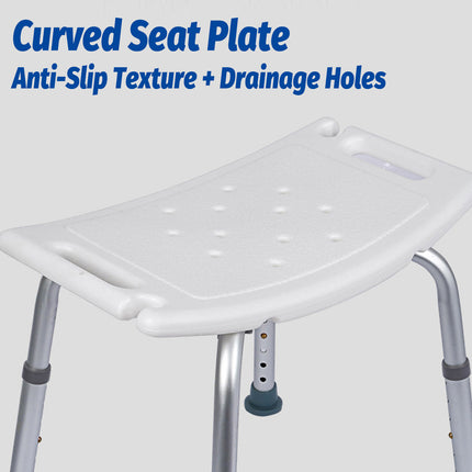 6 Positions Adjustable Medical Shower Chair Stool Bath Seat Safety Bench Durable