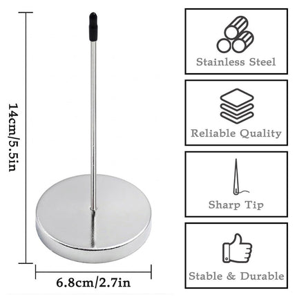 Stainless Steel Bill Receipt Spike Holder Set of 10 Order Ticket Organiser