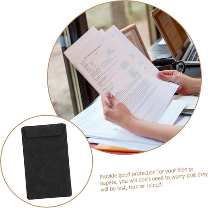 Black Faux Leather Menu Bill Holders A6 8 Pack
