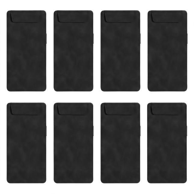 Black Faux Leather Menu Bill Holders A6 8 Pack