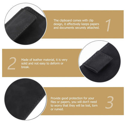 Black Faux Leather Menu Bill Holders A6 8 Pack