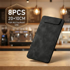 Black Faux Leather Menu Bill Holders A6 8 Pack