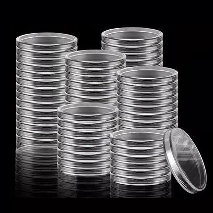 100pcs 40mm Coin Box Round Storage Case Commemorative Coin Protection Container