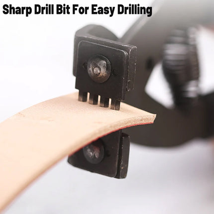 Silent Diamond Punch Pliers 4mm 4 Teeth Leather Punch Tool DIY Craft Sewing