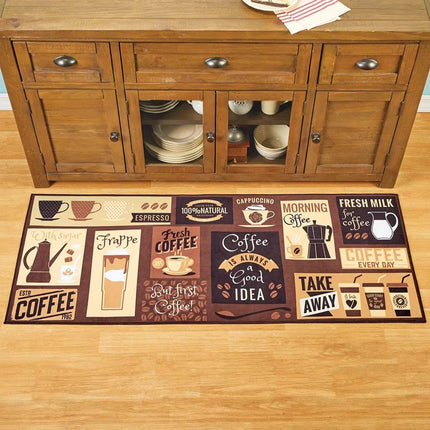 Printed Non Slip Door Floor Rug Mat Kitchen Bathroom Carpet Mat Water Absorbent