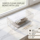 Clear Plastic Display Boxes with Lids 100 Pack