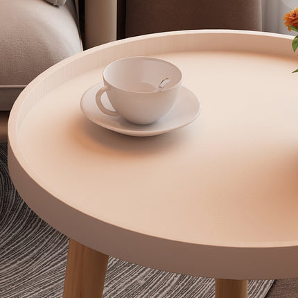 Simple Round Side Table Coffee Table for Living Room Sofa Side Space Saving