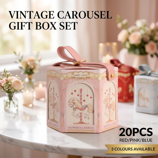 Carousel Hexagon Favour Boxes 20 Pack 3 Colours