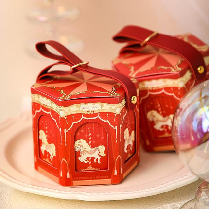 Carousel Hexagon Favour Boxes 20 Pack 3 Colours