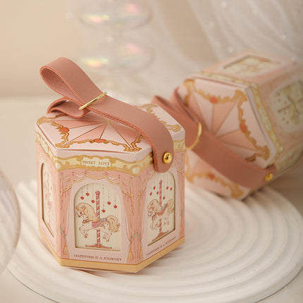 Carousel Hexagon Favour Boxes 20 Pack 3 Colours