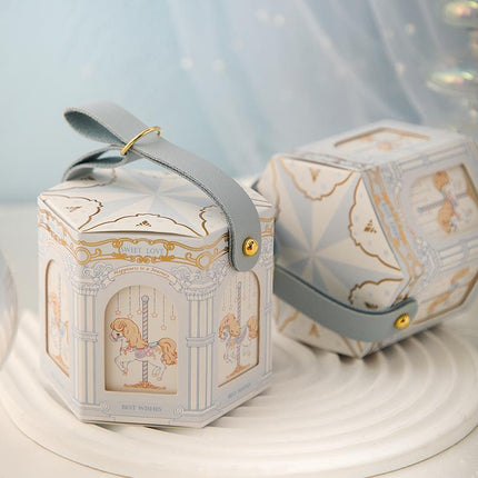 Carousel Hexagon Favour Boxes 20 Pack 3 Colours