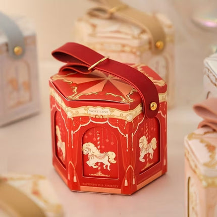 Carousel Hexagon Favour Boxes 20 Pack 3 Colours
