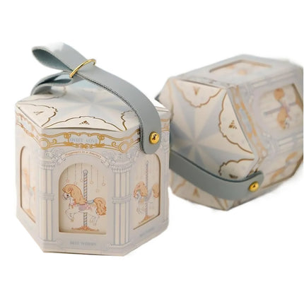 Carousel Hexagon Favour Boxes 20 Pack 3 Colours