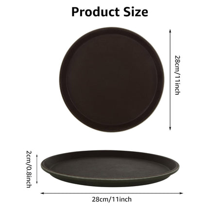 Non Slip Round Serving Trays 2 Pack 28cm