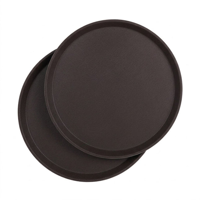 Non Slip Round Serving Trays 2 Pack 28cm