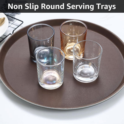 Non Slip Round Serving Trays 2 Pack 28cm