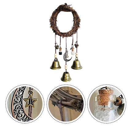 Wall Hanging Bohemian Door Handle Decoration Witch Bells for Home Festival Decor