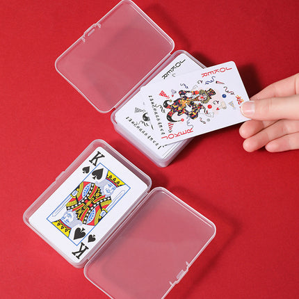 10PCS Card Storage Box Transparent Plastic Holder ID Business Card Organizer
