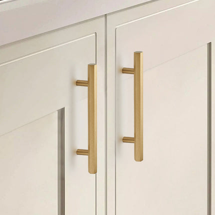Gold Wardrobe Door Handle Modern Simple Hexagonal Long Pull for Cabinet Drawer