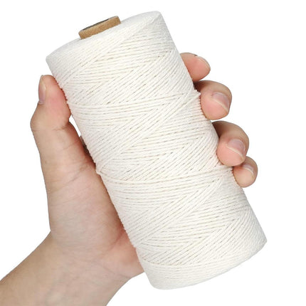 Cotton Rope Macrame Cord 1-12mm DIY Craft Tapestry Binding Decorative String