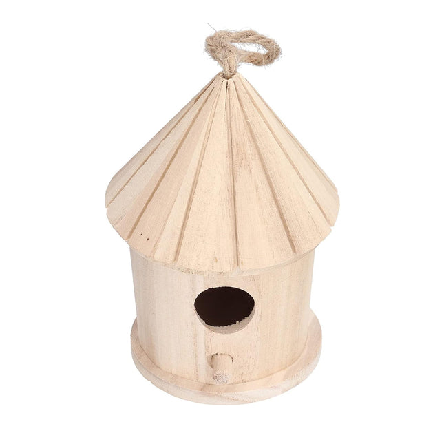Wooden Bird Nest Hanging Bird House Outdoor Wall Mounted Birdhouse Box