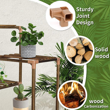 Wooden Plant Stand Display Rack Flower Pot Shelf Collection Organizer Home Decor