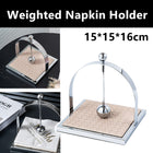 Stainless Steel Square Tabletop Tissue Holder for Kitchen Cafe Restaurant Decor