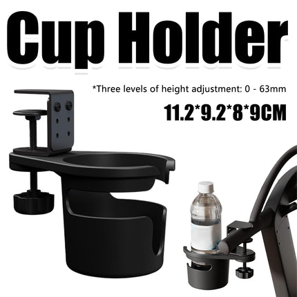 Drill-Free Desktop Cup Holder Stand Sturdy Plastic Anti-Slip Base Fits Mugs Cups