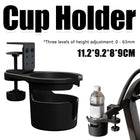 Drill-Free Desktop Cup Holder Stand Sturdy Plastic Anti-Slip Base Fits Mugs Cups