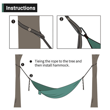 2PCS Hammock Straps Adjustable Sturdy Durable for Camping Hiking Outdoor Use