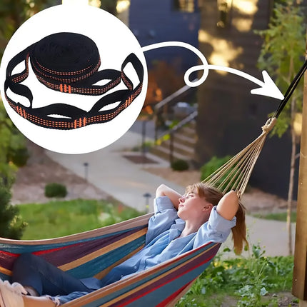 2PCS Hammock Straps Adjustable Sturdy Durable for Camping Hiking Outdoor Use