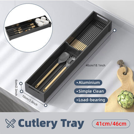Kitchen Cabinet Drawer Cutlery Tray Utensil Organiser Insert Divider Storage