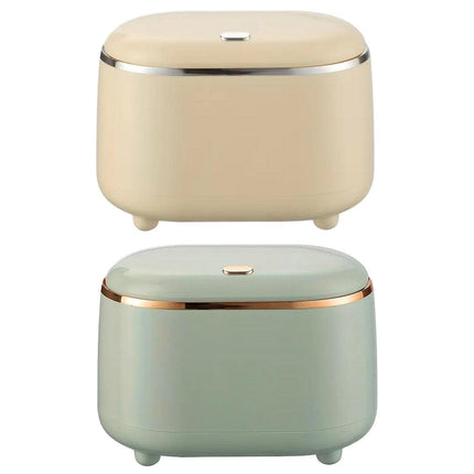 Small Desktop Trash Can Oval Pop Up Lid Rubbish Bin Waste Organizer Container