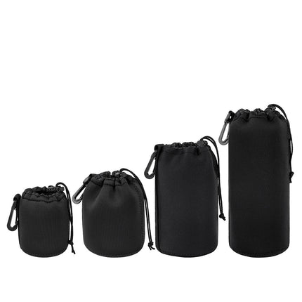 4pcs DSLR Camera Lens Pouch Protective Case Tube Bag Soft Cover for SLR Storage