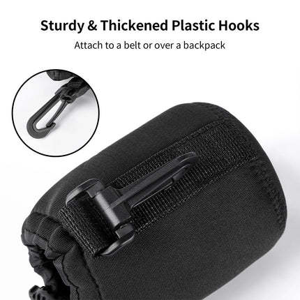 4pcs DSLR Camera Lens Pouch Protective Case Tube Bag Soft Cover for SLR Storage