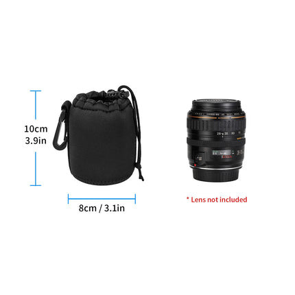4pcs DSLR Camera Lens Pouch Protective Case Tube Bag Soft Cover for SLR Storage