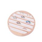 Wooden Round Ring Holder Display Stand Jewellery Storage Accessory Organizer