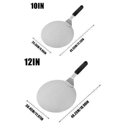 Stainless Steel Round Pizza Peel 10 or 12 Inch
