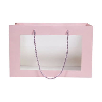 Transparent Window Gift Bags 10 Pack 3 Colours