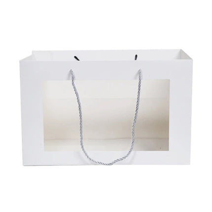 Transparent Window Gift Bags 10 Pack 3 Colours