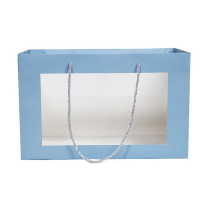 Transparent Window Gift Bags 10 Pack 3 Colours