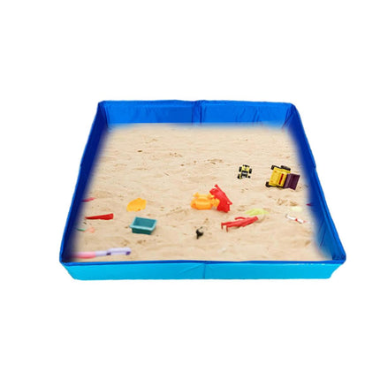Folding Square Sand Table Portable Play Tray for Indoor Outdoor Use with Beach Toys
