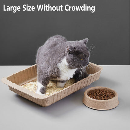 5/10PCS Portable Cat Litter Box Disposable Travel Pet Food Bowl Tray for Outdoor